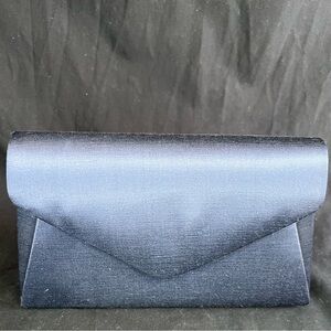 Valerie Stevens Navy Satin Envelope Clutch